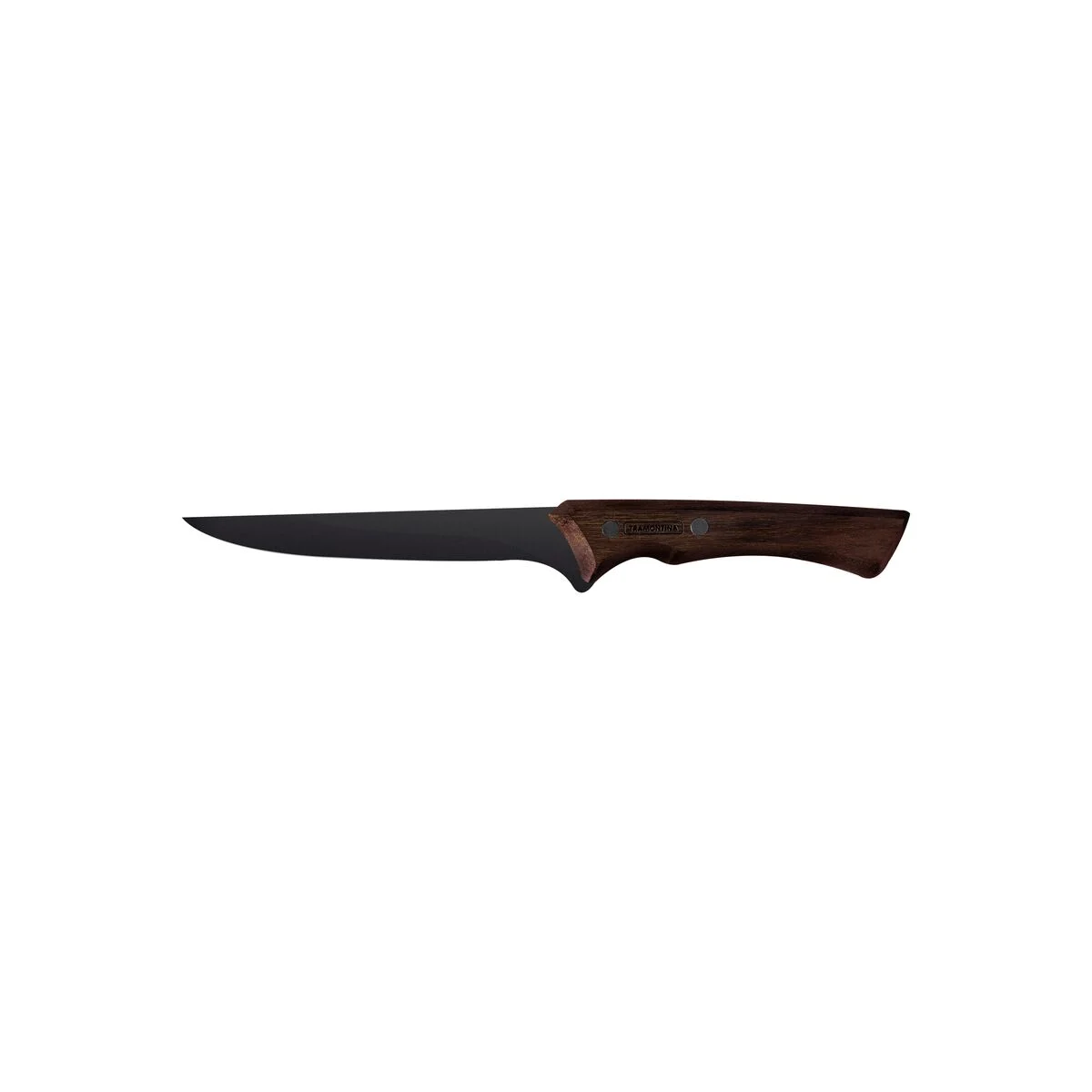 Cuchillo Deshuesar “Churrasco Black” Acero Inoxidable Oscurecido y Mango de Madera 6″, Tramontina