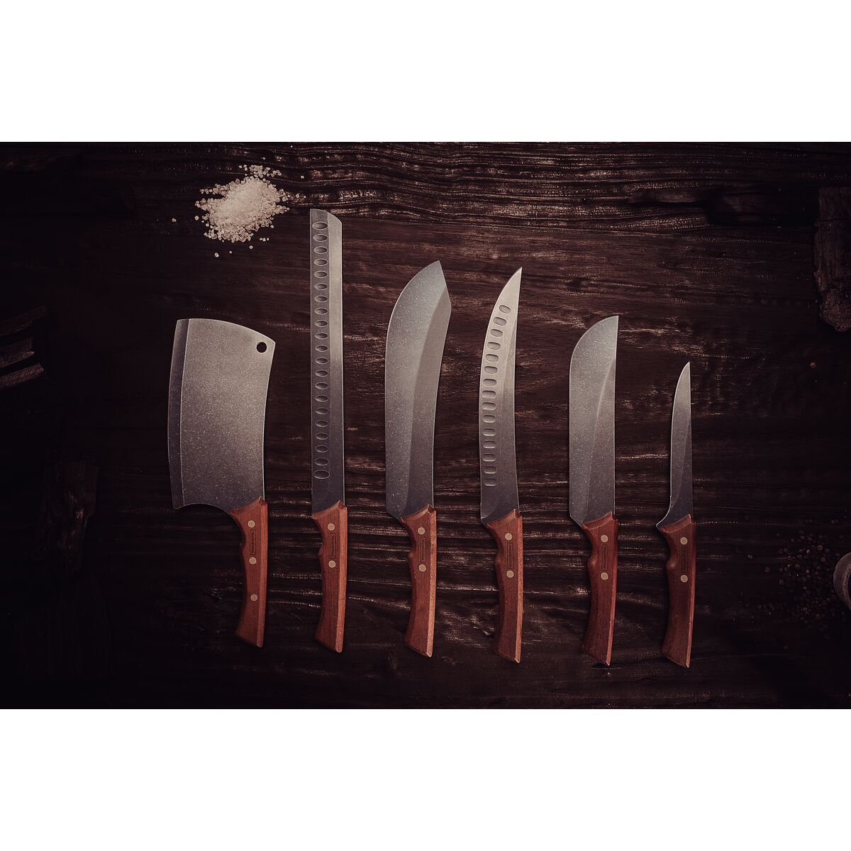 Cuchillo Deshuesar “Churrasco Black” Acero Inoxidable Oscurecido y Mango de Madera 6", Tramontina - Imagen 4