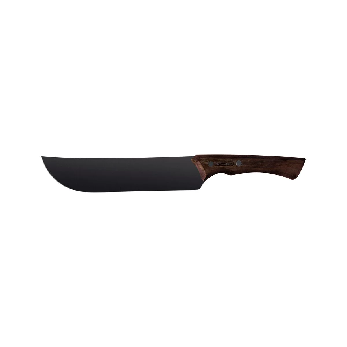 Cuchillo Carne “Churrasco Black” Acero Inoxidable Oscurecido y Mango de Madera 8″, Tramontina