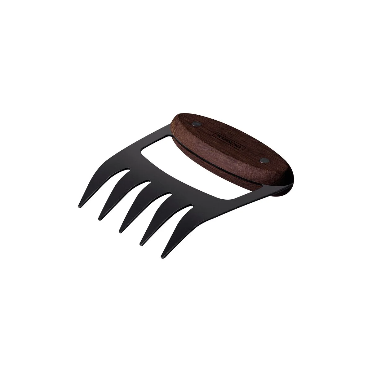 Garra Multiuso “Churrasco Black” Acero Inoxidable Oscurecido y Mango de Madera, Tramontina