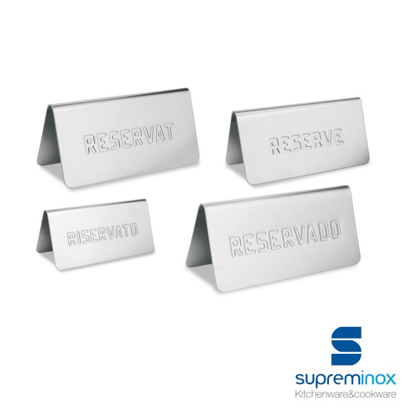 Placa De Mesa «Reservado» (varios Idiomas), Supreminox