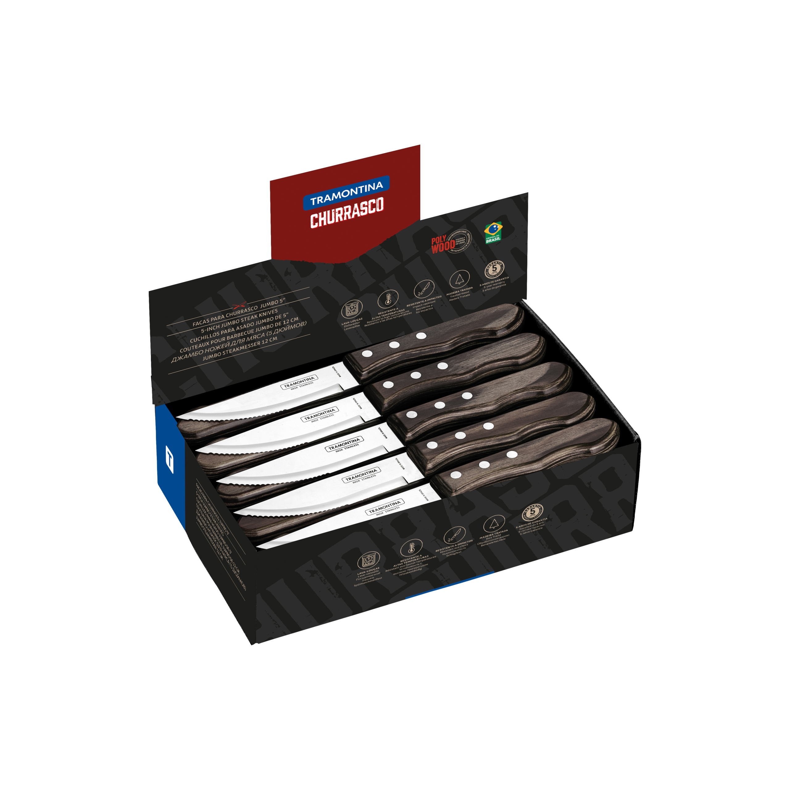 Display de cuchillos jumbo para barbacoa 48 pzas Polywood - Imagen 6