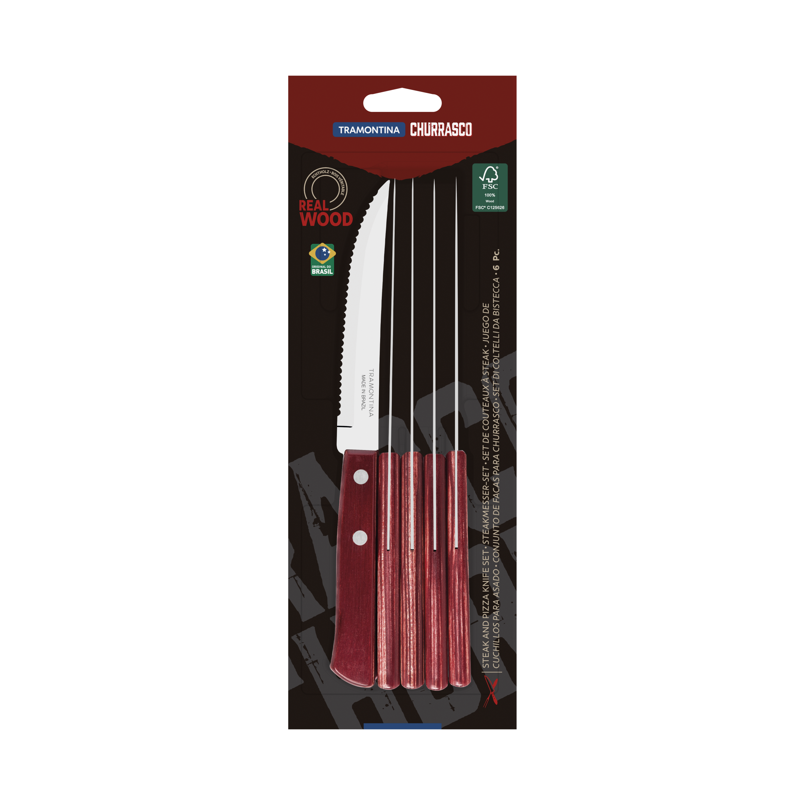 Juego de cuchillos para barbacoa 6 pzas Polywood - Imagen 3