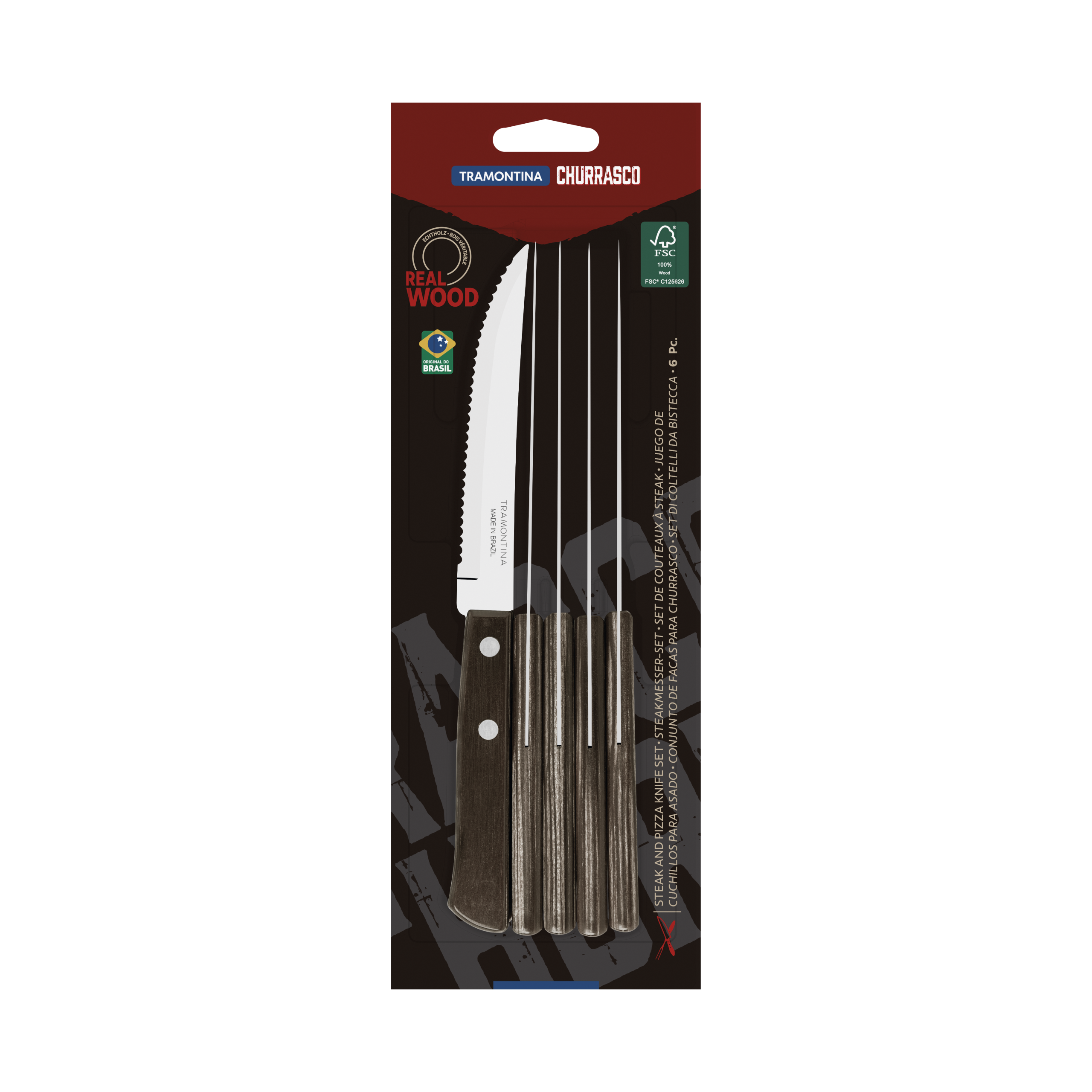 Juego de cuchillos para barbacoa 6 pzas Polywood - Imagen 2