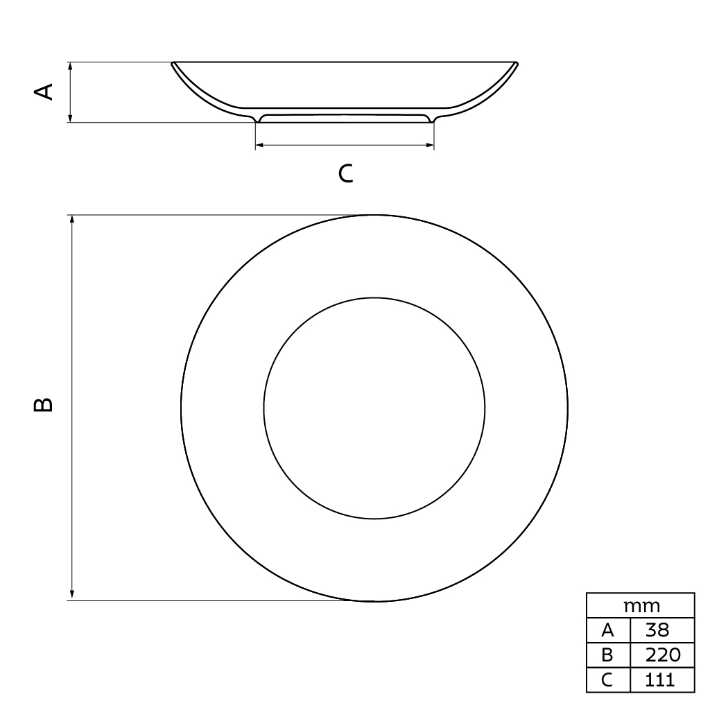 Plato Hondo Camila 22 cm - Imagen 2