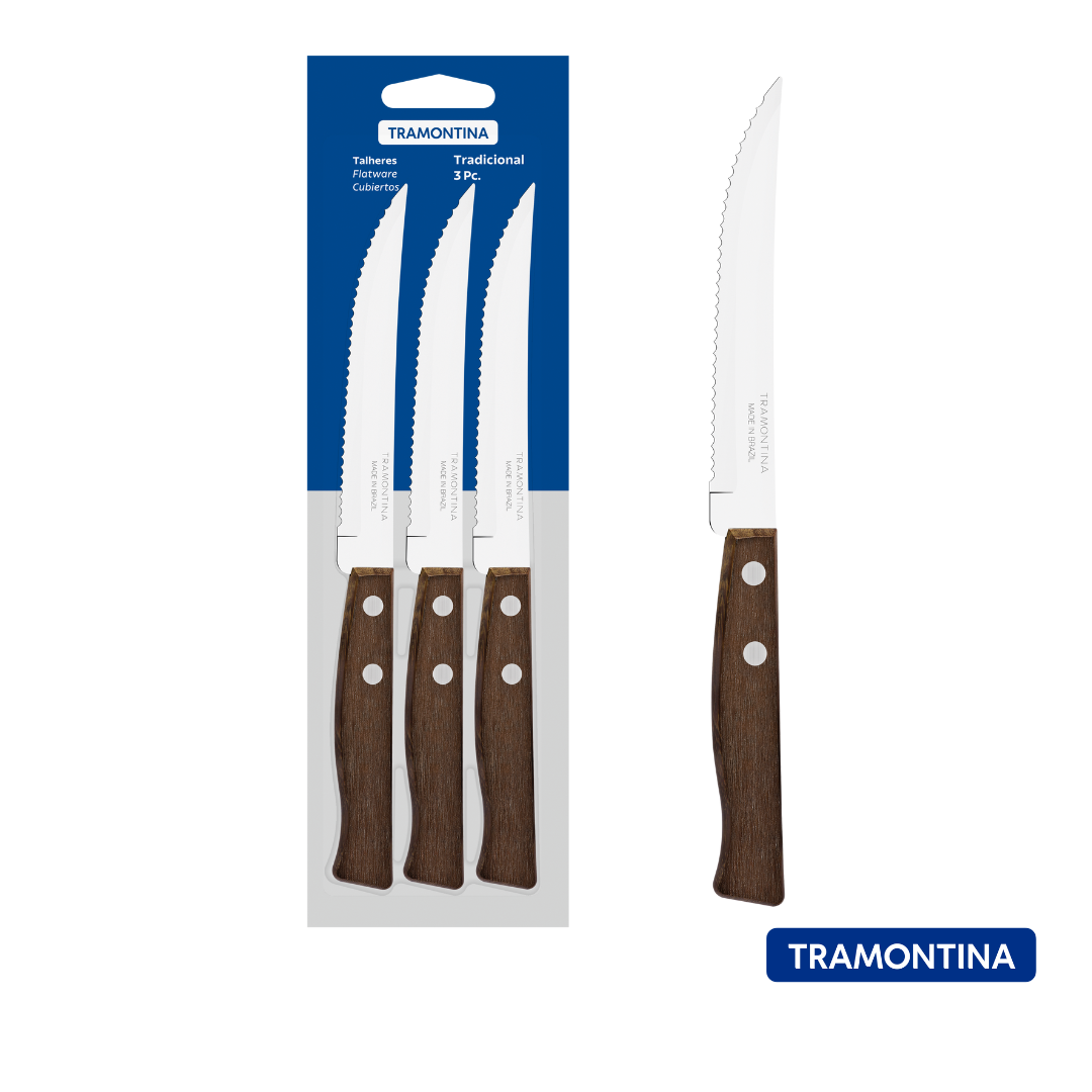 Juego De Cuchillos Para Asado 3 piezas Tradicional