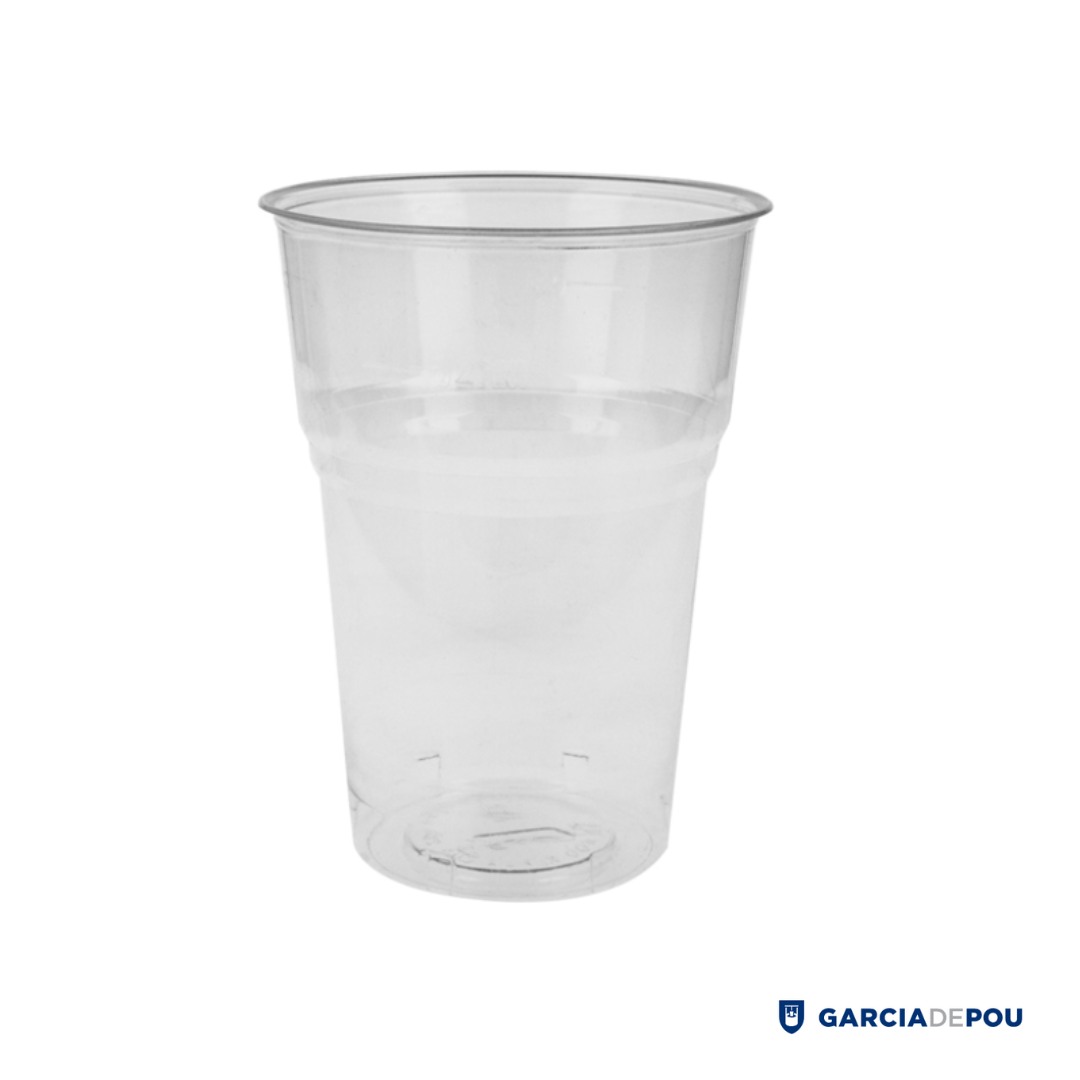 Vasos compostables 400 Ml Ø 8,5×11,2 Cm transparente (50 unid.)