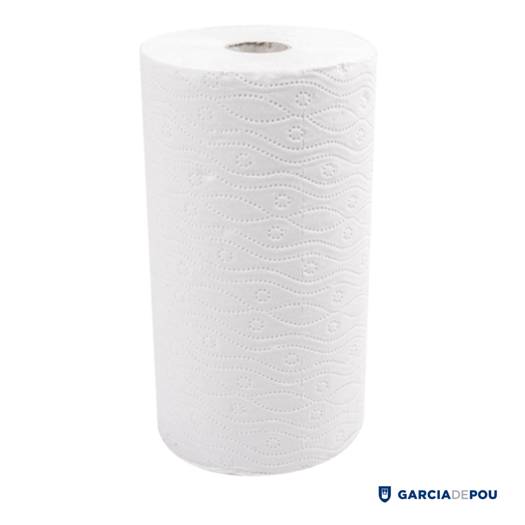 Rollos cocina 2 capas ‘Feel Green’ 24,5 G/M2 24,5 Cm x 30 M blanco papel reciclado (2 unidades.)