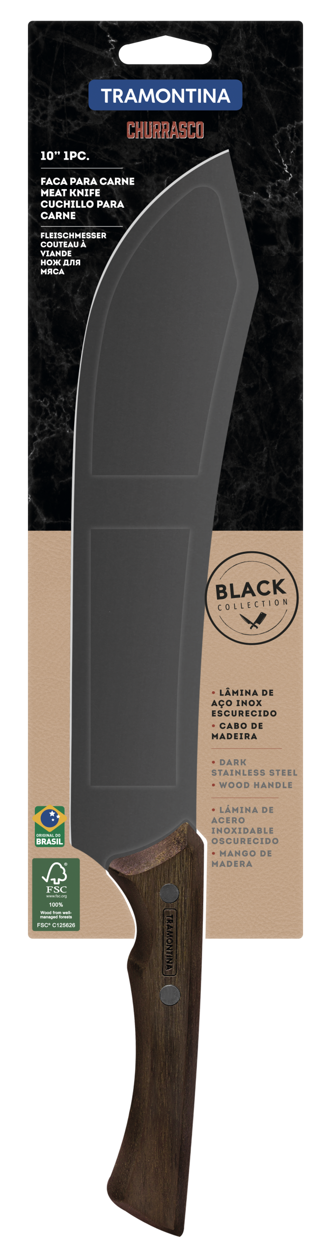 Cuchillo para carne 25,5 Cm Black Collection Tramontina - Imagen 2