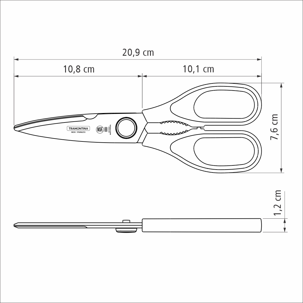 Tijera multiuso 20cm - Supercort - Imagen 4