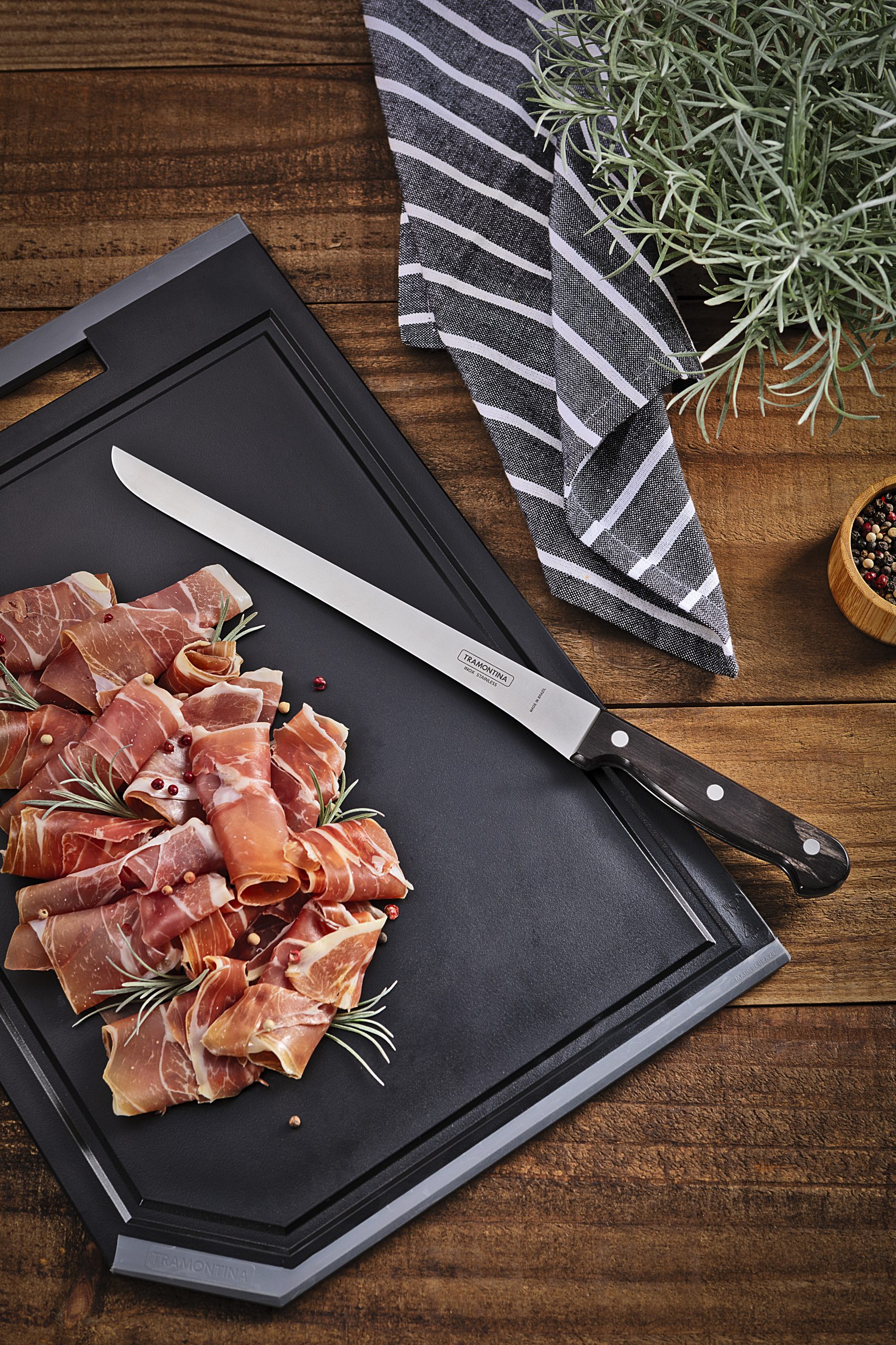 Cuchillo jamonero 25 cm - Polywood Castaño - Imagen 2