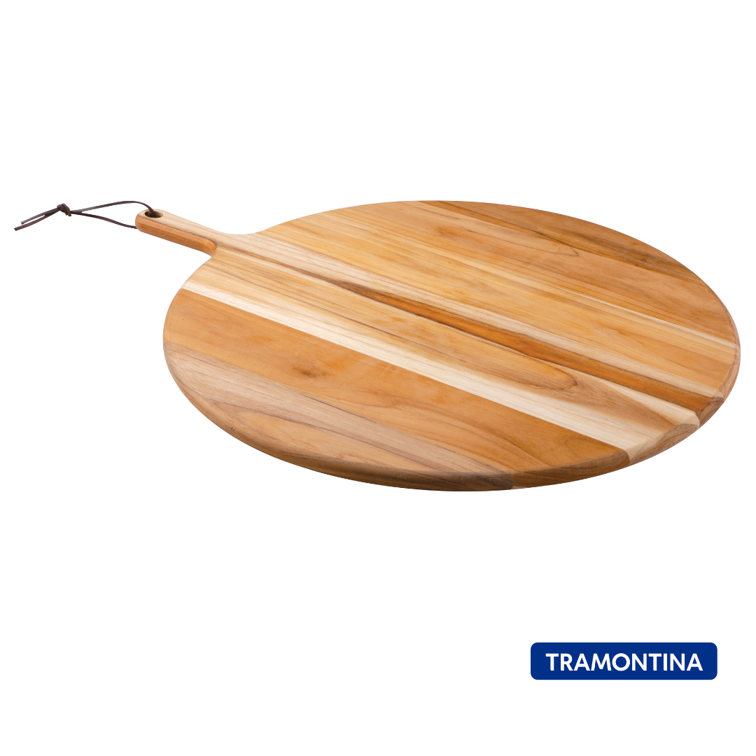 Tabla de Teca para Servicio y Presentación Pizza 52x40x1,5 cm – Provence