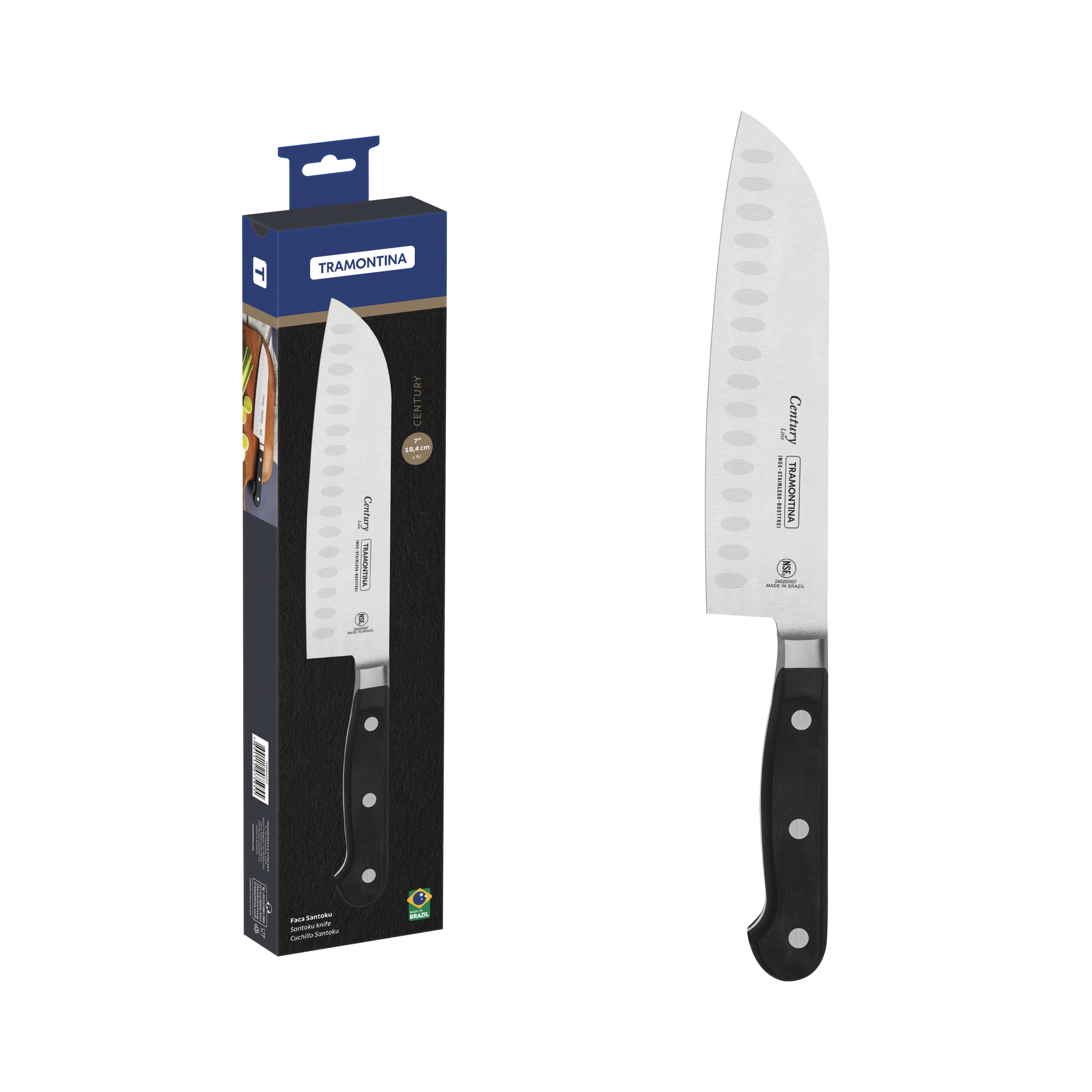 Cuchillo Santoku 18 cm - Century NSF - Imagen 4