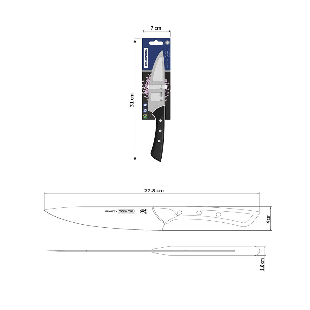 Cuchillo cocinero 15,5 cm - Solutta - Imagen 4