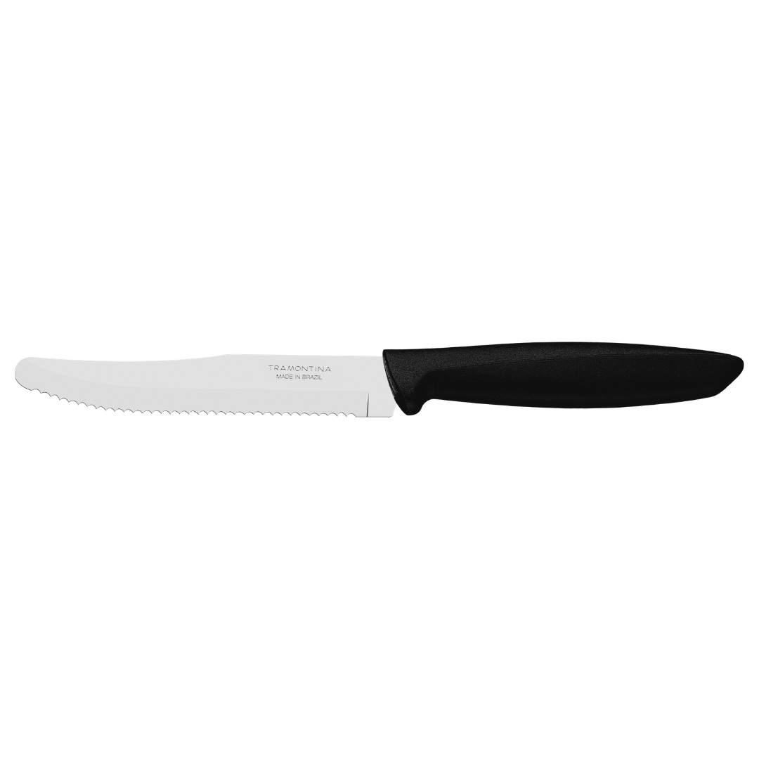 Juego de cuchillos para frutas 6 piezas Plenus, mango negro, punta redonda