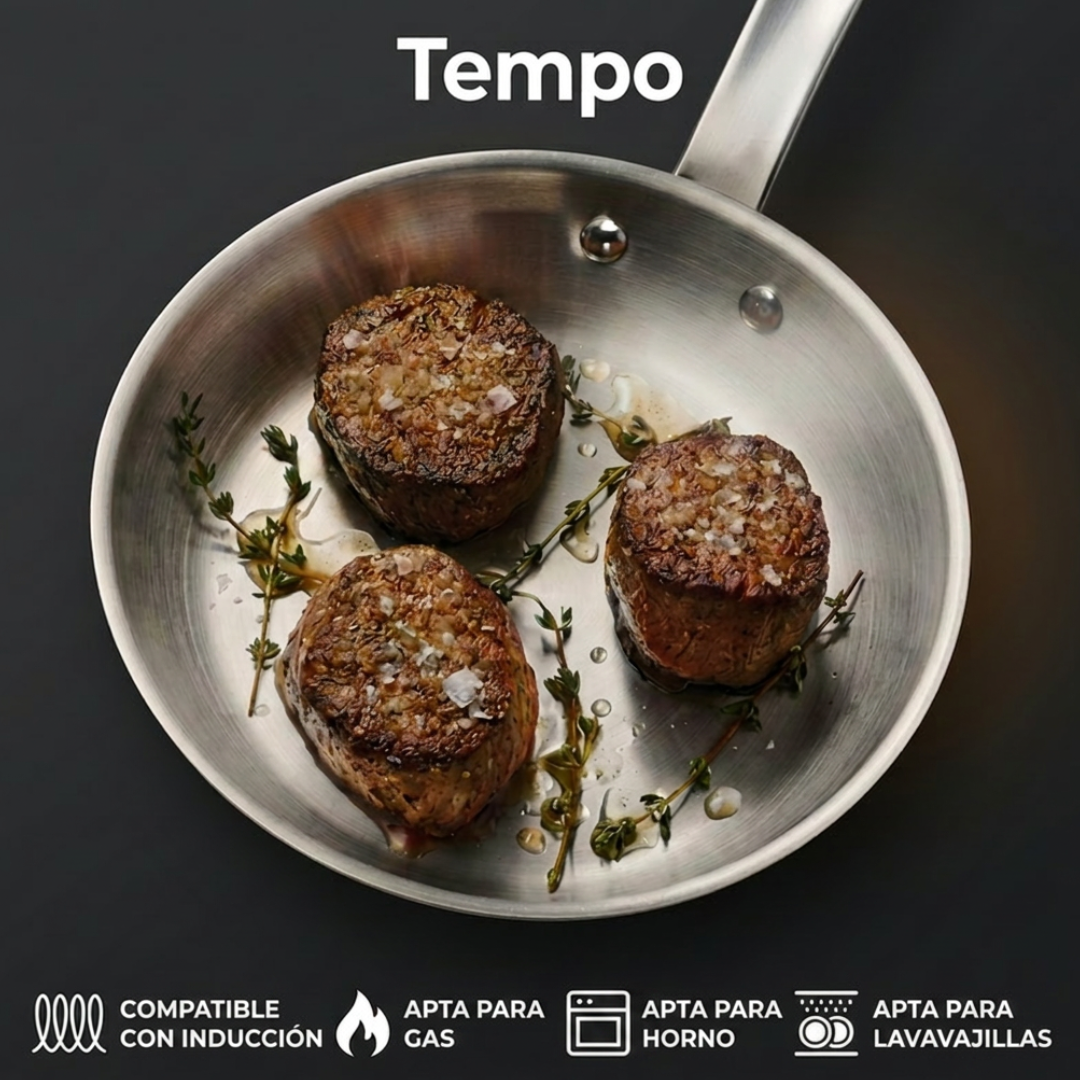 Sartén Tempo 26 cm – Acero Inoxidable - Imagen 2